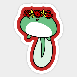 Flower Crown Tadpole Sticker